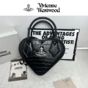 日本連線 Vivienne Westwood 薇薇安西太后 土星徽標拉鏈開合 鱷魚紋 可拆卸肩帶 心形包 愛心包 手提包