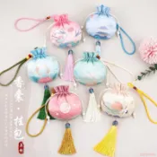 甄選好物🌈七夕空袋古風香囊刺繡印花隨身裝飾掛件香包送人禮品漢服香袋 隨身攜帶 空香袋 古風荷包 香包掛件 流蘇款 車用家