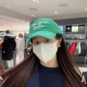 Anna S ANNAS 韓國代購NY燈芯絨棒球帽 情侶棒球帽 螺紋帽子 鴨舌帽 情侶帽 紅綠 聖誕節 草寫英文字母