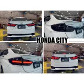 小亞車燈＊全新 HONDA CITY 動態呼吸 類保時捷 718 LED光條 流水方向燈 尾燈 後燈