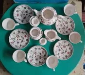 日本製Holly白骨瓷英式下午茶/咖啡杯壺組