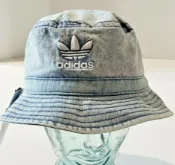 美國 Adidas Originals 水洗丹寧漁夫帽 大人 有帽簷 登山帽 仿舊 遮陽＊夏日微風＊
