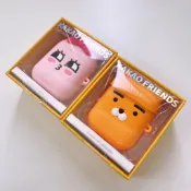 ♥踏踏小舖♥正版授權 Kakao Friends 萊恩 屁桃 蘋果耳機airpods 1-2代通用保護套 藍牙耳機矽膠套