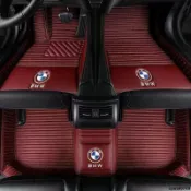 【環球購】 BMW皮革條紋汽車腳踏墊寶馬120d 320d 318i 520 528 535地墊F15 F16 X1 X