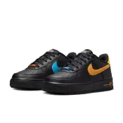 NIKE 耐吉 Air Force 1 Low 黑底鴛鴦勾 GS 拼接 彩色 彩虹勾 休閒鞋 大童鞋 IM7742-001