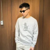 美國百分百【全新真品】Ralph Lauren 大學T 長袖T恤 RL 大馬logo 刷毛 polo 麻灰 AL47