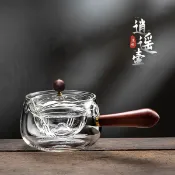 良品舎 手柄逍遙壺單人三件套耐高溫旋轉小青柑泡茶茶壺茶水分離透明茶壺284LPS 快速寄出