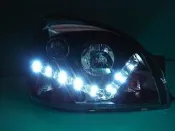 》傑暘國際車身部品《 全新限量超亮版現代 TUCSON黑框R8 DRL燈眉版魚眼大燈組