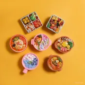 【新店下殺 免運送券】新款3D立體樹脂仿真食玩冰箱貼磁性貼甜品火鍋螺螄粉居家裝飾品| 冰箱貼 磁性貼 裝飾擺件