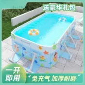 【限時優惠】🌈游泳池 家用免充氣可折疊水池 家庭泳池 戶外大型支架泳池 摺疊收納泳池 夏天玩水泳池 收納泳池 充氣方形