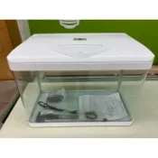 ｛水族1店｝雅柏時尚小彎角冂型玻璃套缸 60cm白色/黑色（含上部過濾槽+LED燈具＋沉水馬達）