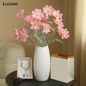洛陽牡丹逼真假花人造花莖人造大波斯菊 Bipinnatus 花莖 – 逼真的假 Galsang Bloom 用於家庭辦公