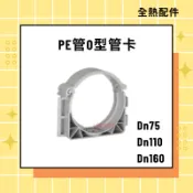 【台灣現貨、當日發貨、含稅】全熱新風管配件 全熱交換器 PE管O型管卡 Dn75 Dn110 Dn160、PE管U型管卡