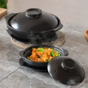 千織屋 煲仔飯鍋 石鍋 黃燜鷄米飯專用砂鍋明火耐高溫商用煲仔飯沙鍋燉鍋米綫小號煲湯碗 陶鍋