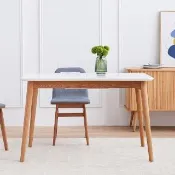 【MR. LIVING 居家先生】Ivy 延伸餐桌 120/160cm(北歐風/伸縮餐桌/兩用桌/書桌/辦公桌/工作桌)