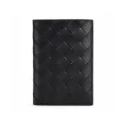 【BOTTEGA VENETA 寶緹嘉】經典編織小牛皮護照夾(黑色)