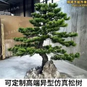 【現貨免運】高品質大型仿真迎客松羅漢松裝飾假樹新中式造景裝飾