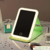 【全網最低價】化妝鏡 網紅鏡子 化妝鏡LED燈可充電式折疊便攜發光鏡子INS女風學生宿舍帶  露天市集  全臺