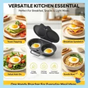 Be〉 用於快速微波早餐套路的塑料蒸蛋器容器
