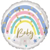 派對城 現貨【18吋鋁箔氣球-彩虹baby】 歐美派對 寶寶氣球 鋁箔氣球 氣球 派對佈置 拍攝道具
