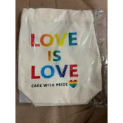 LOVE IS LOVE 厚挺帆布飲料提袋