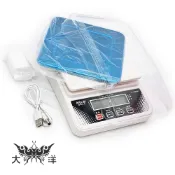 Dr.AV 聖岡科技 10公斤 超耐⽤不鏽鋼電⼦秤 PT-588A+ (附USB充電器/充電線/防塵套) 可插電或電池