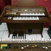 【田新中古琴行】YAMAHA山葉Electone雙層電子琴C-35電管風琴(7千5直購)類比Analog雙排鍵C-605