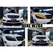 小亞車燈＊全新 賓士 W204 小改款 12 13 14 C250 C300 雙功能LED燈眉 流水方向燈 大燈