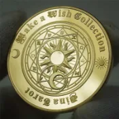 ✨藏物玩家✨西洋塔羅日月光華鍍銀幣 星座風水祈福硬幣 三十毫米隨身許願收藏復古紀念章