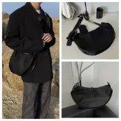 (店+)【LEEHER】黑色包包/休閒包包/男包包/馬鞍包/防水側背包/韓國包包/大包包/斜背包/側背包/尼龍斜背包