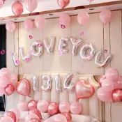 (店+)12H快速出貨 (氣球快易送)  連體LOVE 40吋連體loveI love you 求婚 告白 婚禮佈置 情人節