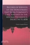 【三民網路書店】Record of Services of the Honourable East India Company's Civil Servants in the Madras Presidency, From 1741 to 1858 作者：Charles Campbell Prinsep