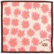 日本 PAUL & JOE 純棉手帕巾/ Flower&Nounette Embroidery Ivory eslite誠品