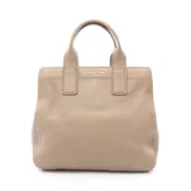 【DOKODEMO】【二手】Miu Miu Vitello Caribe RN0889 米色皮革手提包，兩用托特包，女士，二手 B