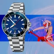 Oris豪利時 Aquis 孫悟空動畫電影60週年紀念 限量潛水腕錶 0173377664185-Set