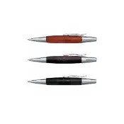 【Faber-Castell】輝柏 E-MOTION梨木系列 亮面褐色/深褐色/黑色筆桿 旋轉原子筆 / 支 148382/148381/148383