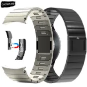 SAMSUNG 20 毫米不銹鋼錶帶適用於三星 Galaxy Watch 6 43 毫米 47 毫米手錶 4 5 40 