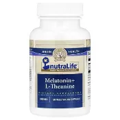 【iHerb】NutraLife, 褪黑荷爾蒙 + L-茶氨酸，60 粒素食膠囊