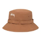 (店+)【STUSSY】1321091-RUST 綁帶 棉尼龍 漁夫帽 男女同款情侶款