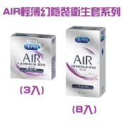〔珊妮豬小舖〕原廠 Durex 杜蕾斯-AIR輕薄幻隱-潤滑裝衛生套系列 3入/8入 保險套 潤滑裝 特薄