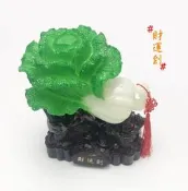 [宅大網] 182197 財運到 仿玉樹脂工藝品 招財白菜 辦公擺飾 家居創意 開業禮品 擺件  贈禮品
