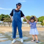 Mamamia孕婦裝 前拉鍊牛仔吊帶孕婦褲 M~XL 吊帶褲 牛仔寬褲 孕婦牛仔褲 孕婦裝 加大尺碼 [B6224]