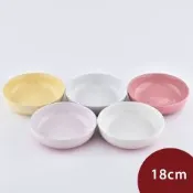 Le Creuset 童話派對系列 圓形深盤組 18cm 5入 雪花白/奶油黃/貝殼粉/薔薇粉/淡粉紅