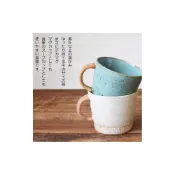 (店+)【美濃燒】日本製 手工 美濃燒 土耳其藍/乳白色粗陶馬克杯 咖啡杯/水杯/陶器/手工杯/日本陶杯