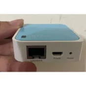 已經通過測試 幾乎全新未拆封 TP-Link TL-WR702N 迷你口袋型無線分享器 外觀淺藍色非常漂亮😻。