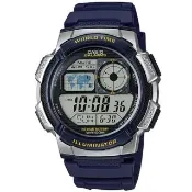 【CASIO 卡西歐】10年電力世界時間計時錶 情人節 送禮(AE-1000W-2A)