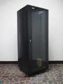 【ANP】19吋 60cm寬x60cm深 32U 黑色  前玻璃門後鐵門機櫃 網路機櫃 伺服器機櫃 電腦機櫃 監視系統