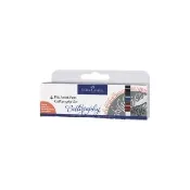 【Faber-Castell】PITT 藝術筆C-4色入（白.橘、藍。黒）/盒 167504