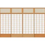 日式和風墻紙格子門仿真日本浮世繪復古民宿日式料理店劇本殺壁紙