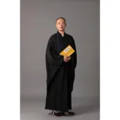 (店+)弘喧 海清 台麻 受戒 法會 誦經 唸經 海青 禮佛 僧衣 僧服 居士服 黑海清 海清袋 佛衣 大褂 和尚